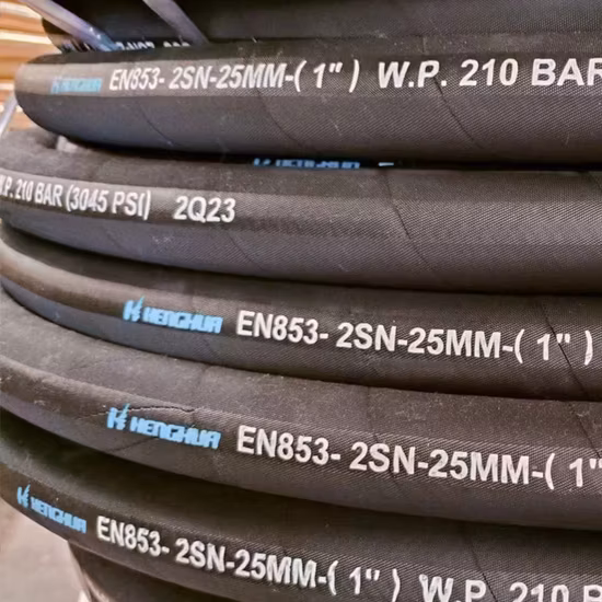 More Years DIN 4sh Manufacture Experience Industrial High Pressure Hydraulic Rubber Hose Hose Assembly Possible